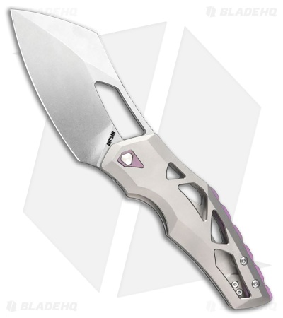 Artisan Cutlery Tortoise Knife Titanium/Purple Backspacer SW