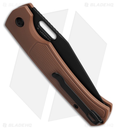 Artisan Cutlery BHQ Exclusive Revel Button Lock Knife Chocolate FRN (3.5" Black)