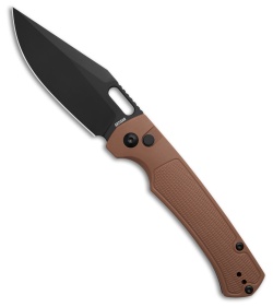 Artisan Cutlery BHQ Exclusive Revel Button Lock Knife Chocolate FRN (3.5&quot; Black) | 228450