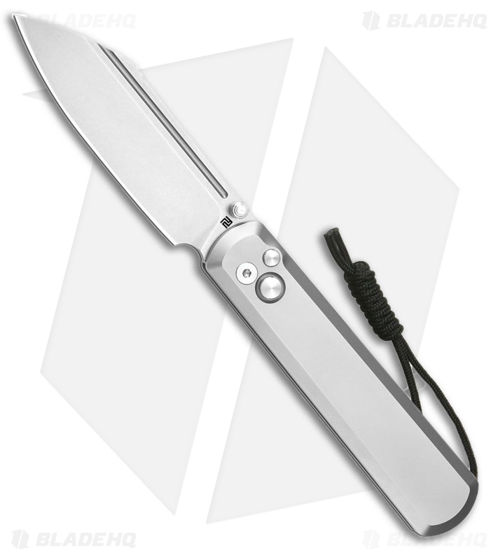 Artisan Cutlery Holm Button Lock Knife Titanium (3.1" SW S90V)