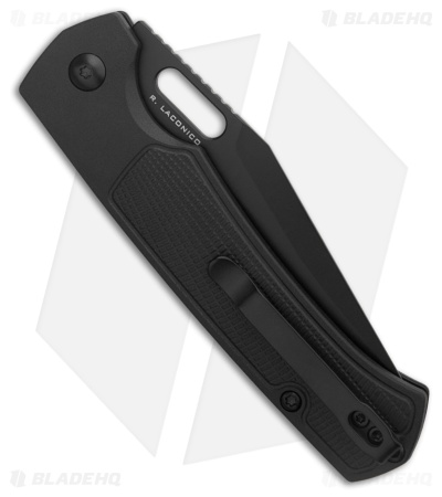 Artisan Cutlery Revel Button Lock Knife Black FRN (3.5" Black)