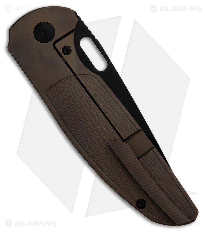 Artisan Cutlery Satyr Frame Lock Knife Bronze Titanium (3.4" Black)
