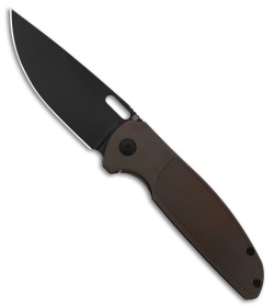 Artisan Cutlery Satyr Frame Lock Knife Bronze Titanium (3.4" Black)