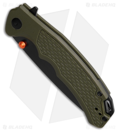 Artisan Cutlery Tradition V2 Liner Lock Knife Green G-10 (3.6" Black PVD)