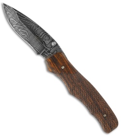 Bear OPS Rancor Manual Folder Cocobolo Knife (3.25" Damascus)