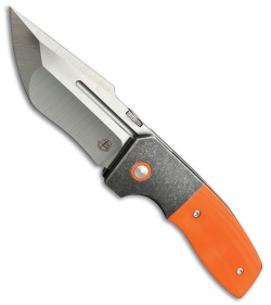 Begg Knives One Frame Lock Knife Orange G-10 (3" Satin)