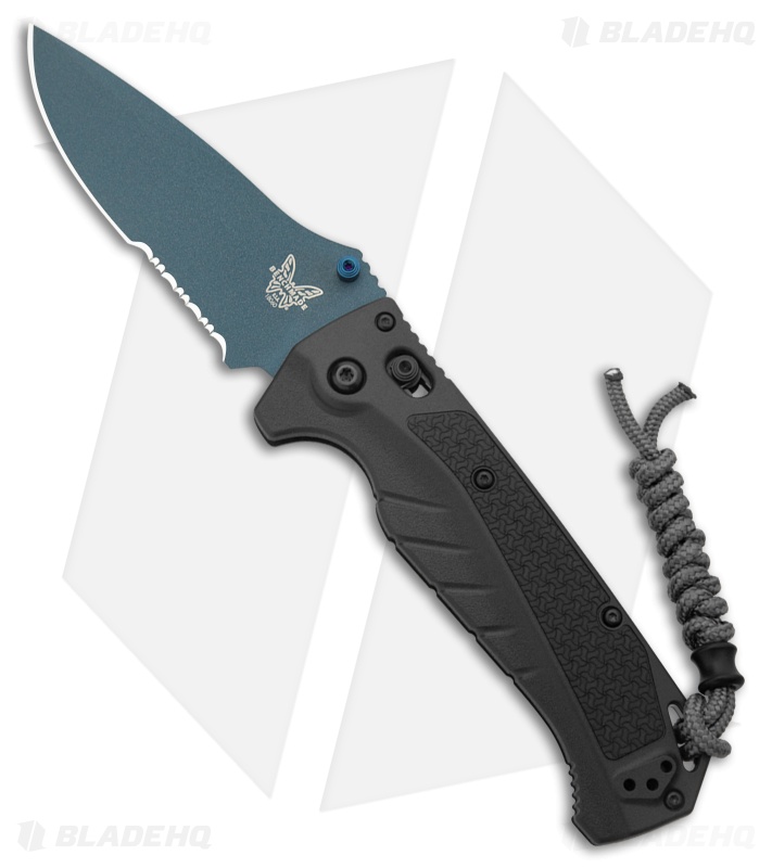 Benchmade Adira AXIS-Lock MagnaCut Knife Tempest Gray Grivory (3.9" Blue Serr)