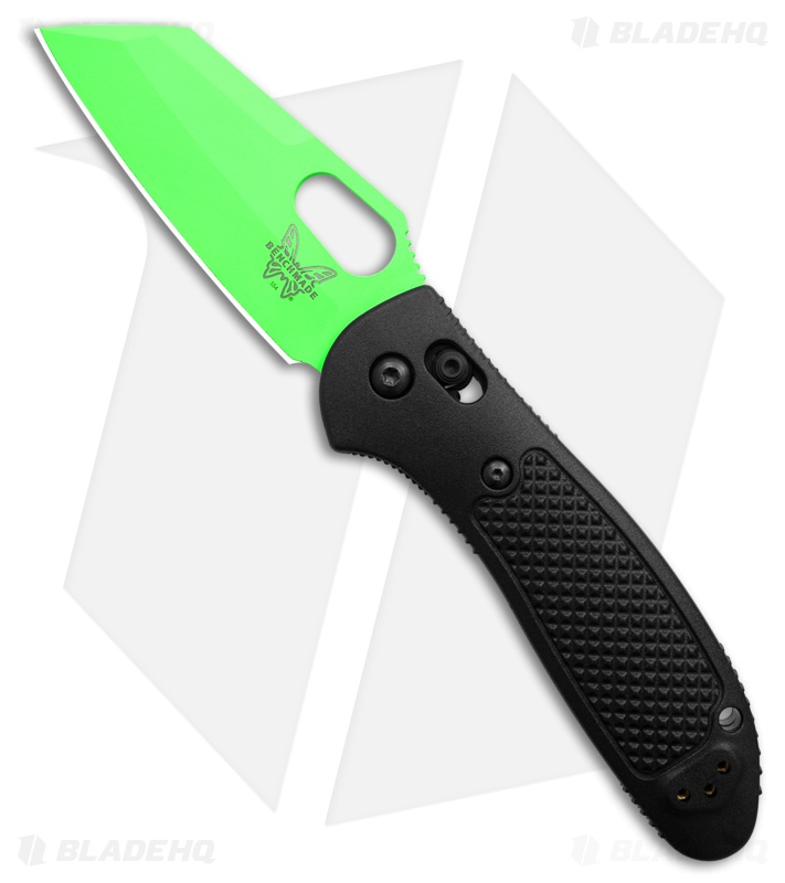 Benchmade Griptilian AXIS Lock Knife Black (3.25" Green) 554GN-BHQ3