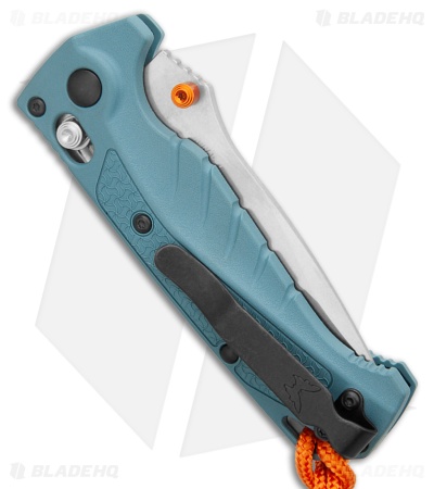 Benchmade Mini Adira AXIS-Lock MagnaCut Knife Depth Blue Grivory (3.2" SW Serr)
