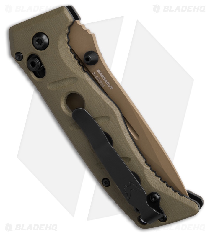 Benchmade Mini Adamas AXIS Lock Knife Olive G-10 (3.3" FE MagnaCut) 273FE-05