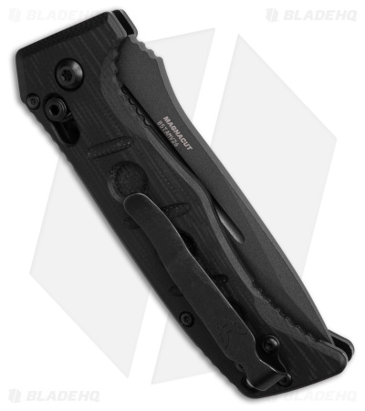 Benchmade Mini Auto Adamas AXIS Lock Knife Black G-10 (3.25" Gray MagnaCut)