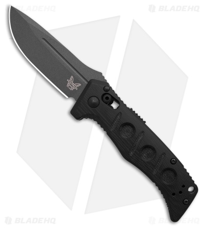Benchmade Mini Auto Adamas AXIS Lock Knife Black G-10 (3.25" Gray MagnaCut)