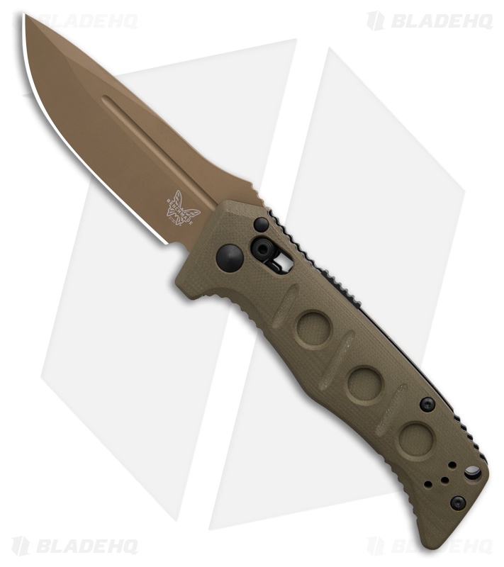 Benchmade Mini Auto Adamas AXIS Lock Knife Olive Drab G-10 (3.25" FE MagnaCut)