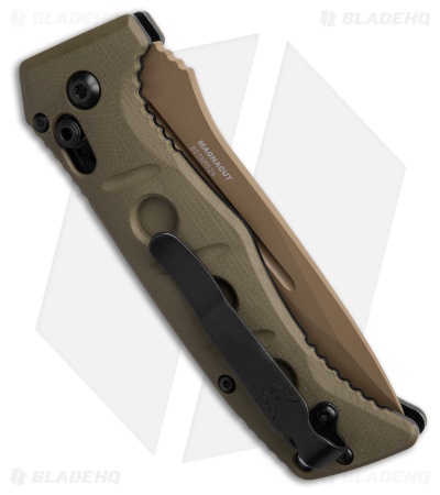 Benchmade Mini Auto Adamas AXIS Lock Knife Olive Drab G-10 (3.25" FE MagnaCut)