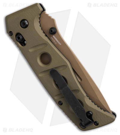 Benchmade Adamas AXIS Lock Knife Olive G-10 (3.8" FE Serr MagnaCut) 275SFE-04