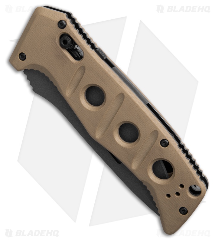 Benchmade Adamas Automatic Knife Desert Tan G-10 (3.8" Gray MagnaCut) 2750GY-05