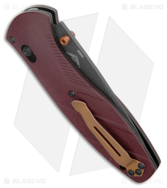 Benchmade Barrage AXIS-Assist Knife Redstone Richlite (3.6" Cerakote)