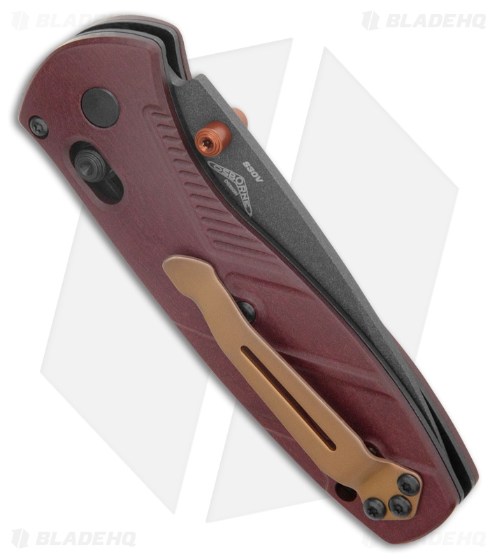 Benchmade Mini Barrage AXIS-Assist Knife Redstone Richlite (2.9" Cerakote)