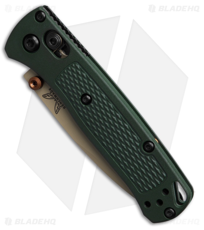 Benchmade Mini Bugout AXIS Lock Knife Taiga Green Grivory (2.8" Tan) 533TN-2601