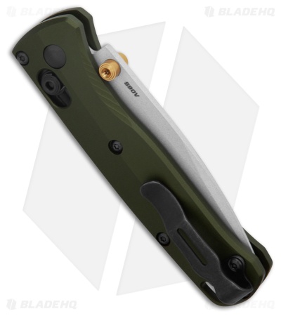 Benchmade Mini Bugout AXIS Lock Green Al Drop Point SW S90V