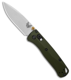 Benchmade Mini Bugout AXIS Lock Knife Woodland Green Al (2.8" Cerakote)