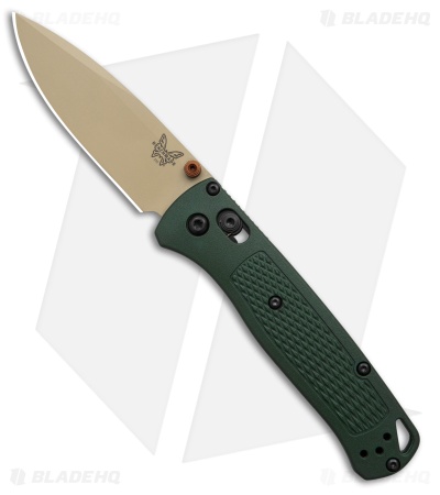 Benchmade Bugout AXIS Lock Knife Taiga Green Grivory (3.2" Tan) 535TN-2601