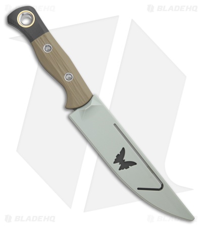 Benchmade Meatcrafter Fixed Blade Knife OD Green/Black G-10 (6.1" Black SW)