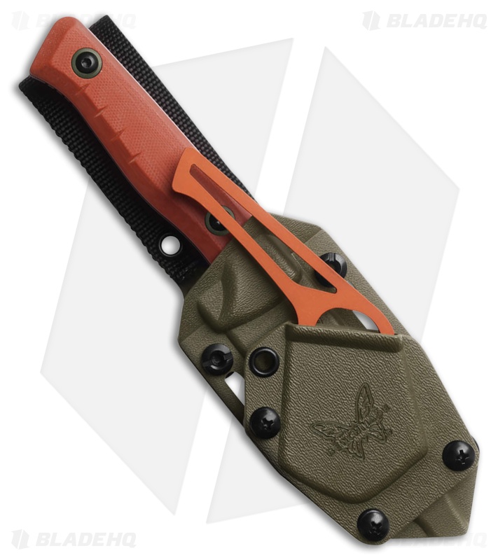 Benchmade SlipRidge Fixed Blade Rust Orange G-10 + SlipRidge Hook Combo