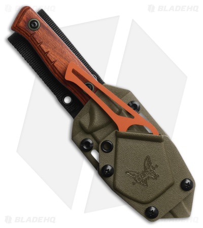 Benchmade SlipRidge Fixed Blade Stabilized Wood + SlipRidge Hook Combo