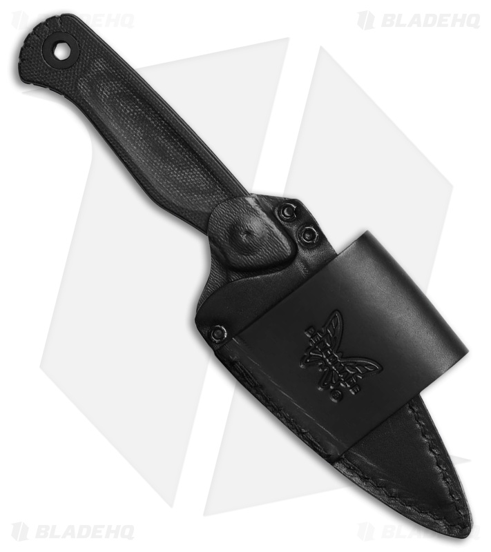 Benchmade Dacian Fixed Blade Knife Black Canvas Micarta (3.5" Cerakote) 203BK-02