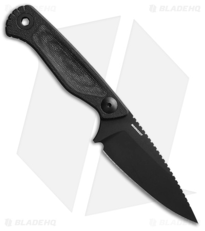 Benchmade Dacian Fixed Blade Knife Black Canvas Micarta (3.5" Cerakote) 203BK-02