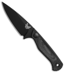Benchmade Dacian Fixed Blade Knife Black Canvas Micarta (3.5&quot; Cerakote) 203BK-02 | 219474