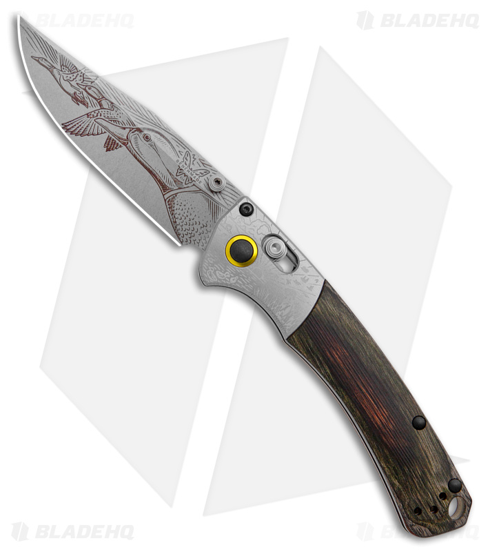 Benchmade LE Artist Series Mini Crooked River Duck AXIS Lock Knife (3.4" SW)