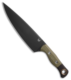 Benchmade 8" Fixed Blade Chef Knife OD Green/Black G-10 (3" Black) 4025BK-01