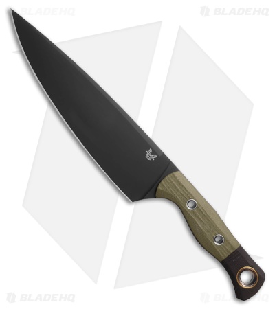 Benchmade 8" Fixed Blade Chef Knife OD Green/Black G-10 (3" Black) 4025BK-01