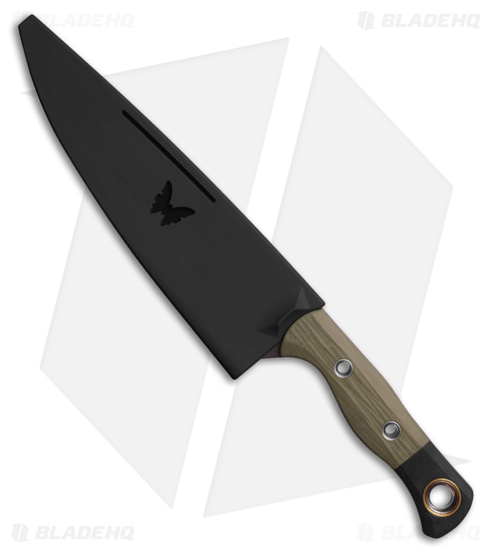 Benchmade 8" Fixed Blade Chef Knife OD Green/Black G-10 (3" Black) 4025BK-01