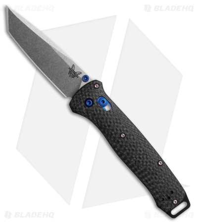 Benchmade Bailout AXIS Lock Knife Carbon Fiber Blue Hardware (3.4" SW)