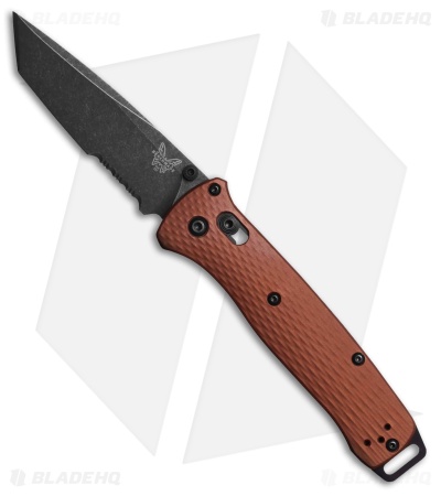 Benchmade Bailout AXIS Lock MagnaCut Knife Burnt Copper (3.4" Battlewash Serr)