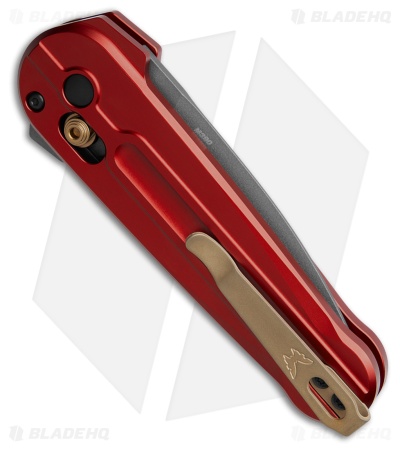Benchmade Lowden AXIS Lock Knife Phoenix Red Aluminum (2.8" Cerakote) 491GY-01