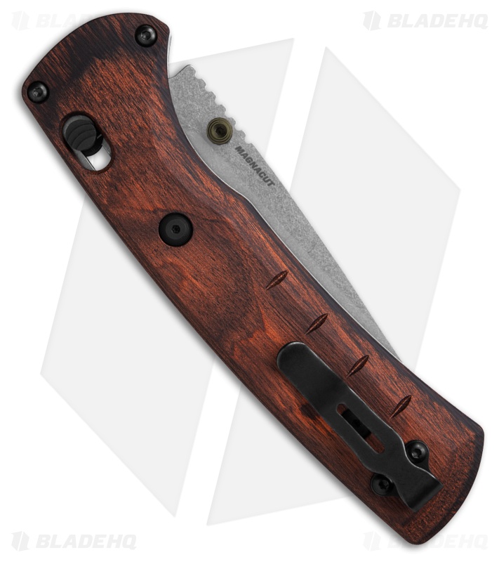 Benchmade SlipRidge AXIS Lock Knife Stabilized Wood (3.5" SW MagnaCut) 15090