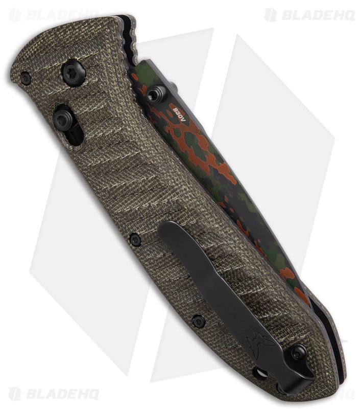 Benchmade Presidio II AXIS Lock Knife OD Green Micarta (3.72" Camo Cerakote)