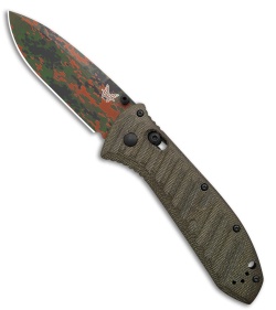 Benchmade Presidio II AXIS Lock Knife OD Green Micarta (3.72" Camo Cerakote)