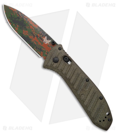 Benchmade Presidio II AXIS Lock Knife OD Green Micarta (3.72" Camo Cerakote)