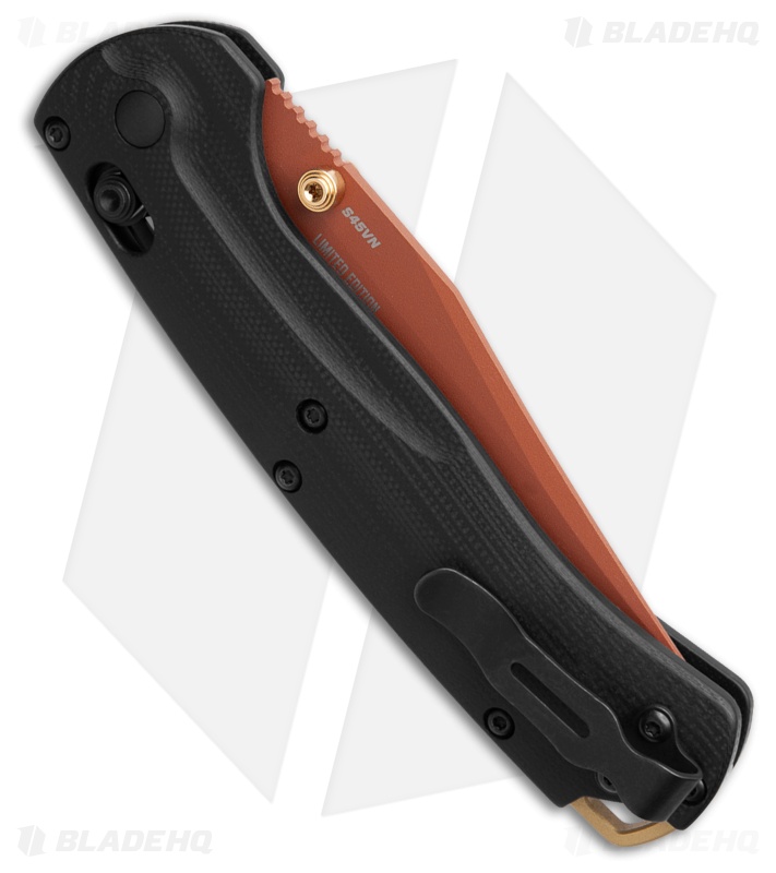 Benchmade Taggedout AXIS-Lock Knife Black G10 Copper Suede