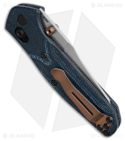 Benchmade Mini Osborne 945-04 AXIS Lock Knife Denim Micarta (2.9" SW M390)