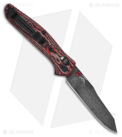 Benchmade LE 940 Osborne AXIS Lock Knife Lava Flow Fatcarbon (3.4" DLC BW)