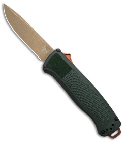 Benchmade Shootout D/A OTF Automatic Knife Taiga Green Grivory (3.5" FDE)
