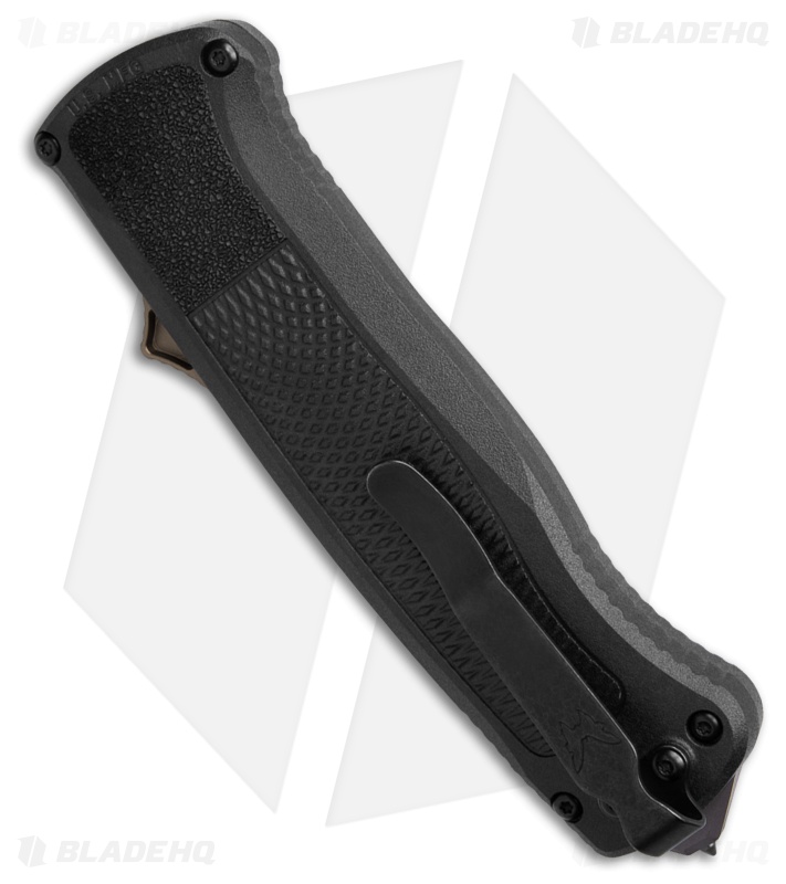 Benchmade Shootout Drop Point D/A OTF Knife Black (3.5" FDE S30V) 5371FE-02