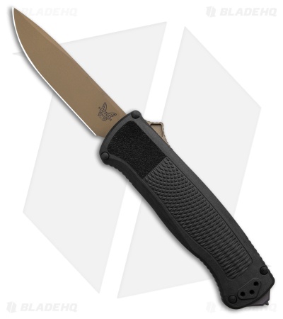 Benchmade Shootout Drop Point D/A OTF Knife Black (3.5" FDE S30V) 5371FE-02