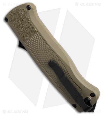 Benchmade Shootout Drop Point D/A OTF Knife Green (3.5" Black S30V) 5371BK-03